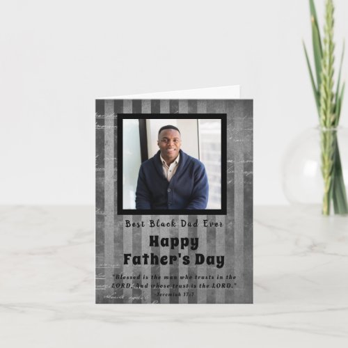 Best Black Dad Ever Fathers Day Photo Card