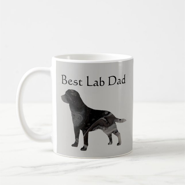 Best Black Lab Dad Coffee Mug Customize Labrador (Left)