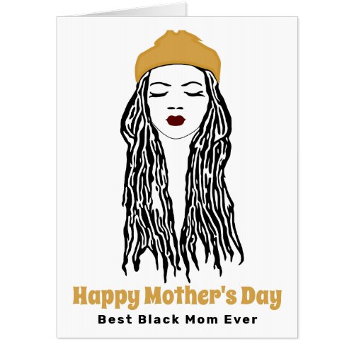 Best Black Mom Ever Mothers Day Jumbo Card