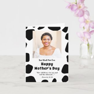 Best Black Mom Ever Mother's Day Photo Card