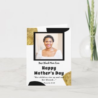Best Black Mom Ever Mother's Day Photo Card