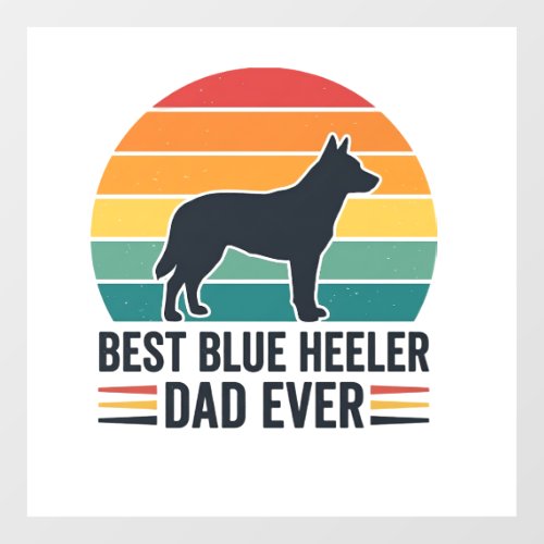 Best Blue Heeler Dad Ever Vintage Dog Dad Design_1 Floor Decals