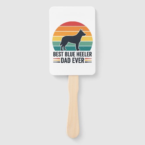 Best Blue Heeler Dad Ever Vintage Dog Dad Design_1 Hand Fan