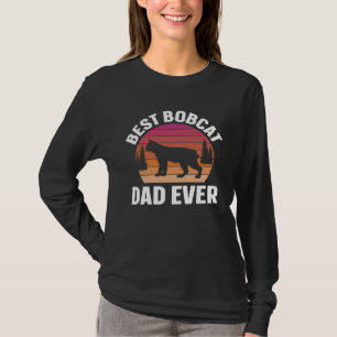 Best Bobcat Dad Retro Animal T-Shirt