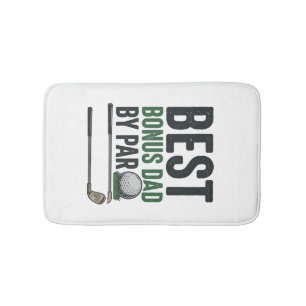 Best Bonus Dad by Par Golf Shirt Design_1 Bath Mat