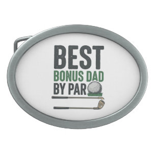 Best Bonus Dad by Par Golf Shirt Design_1 Belt Buckle