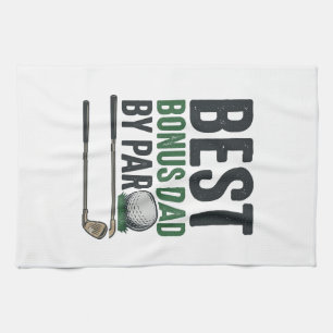 Best Bonus Dad by Par Golf Shirt Design_1 Kitchen Towel