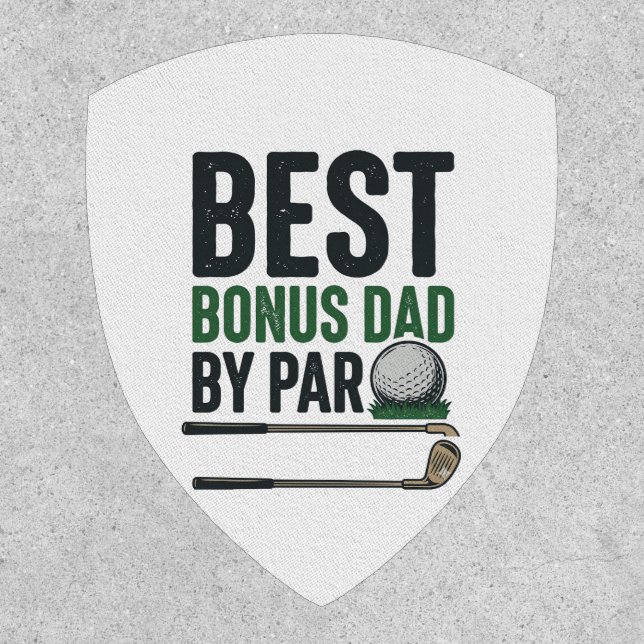 Best Bonus Dad by Par Golf Shirt Design_1 Patch (Front)