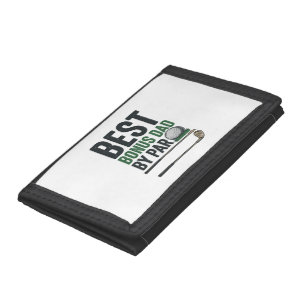 Best Bonus Dad by Par Golf Shirt Design_1 Trifold Wallet