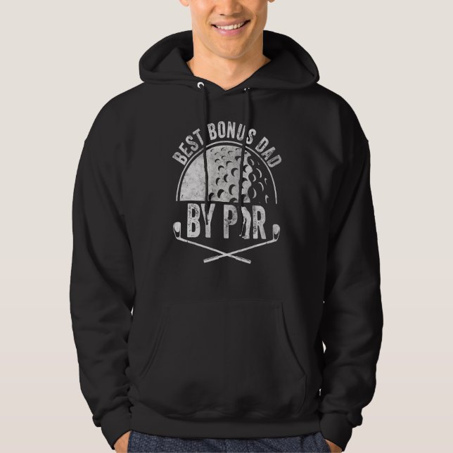 Best Bonus Dad By Par  Golf  Sports  Golfer Hoodie (Front)