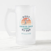 Best Bonus Dad By Par Retro Stepdad Birthday Golf