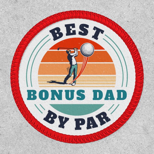 Best Bonus Dad By Par Stepdad Golf Swag Patch (Front)