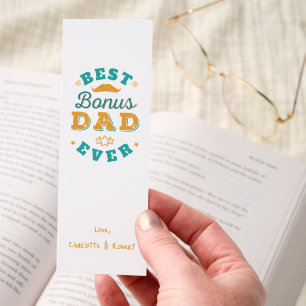 Best Bonus Dad Ever Custom Fathers Day Keepsake Bookmarks
