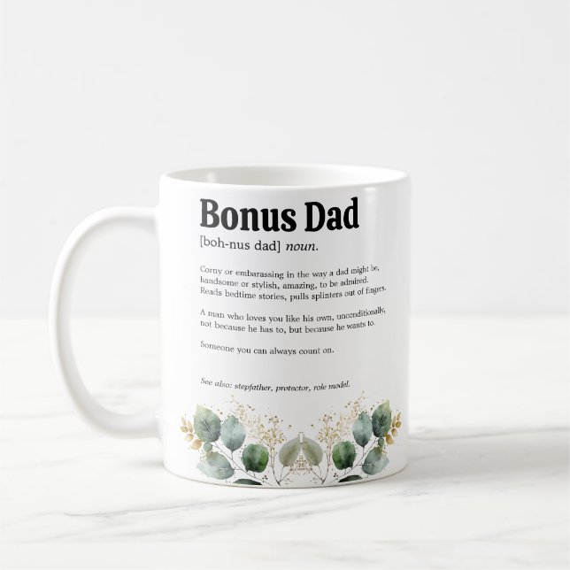 Best Bonus Dad Ever Definition Coffee Mug (Left)