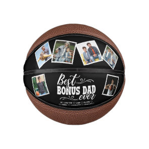Best Bonus Dad Ever Family Photos Father's Day Mini Basketball