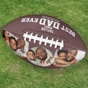 Best Bonus Dad Ever Personalized Photo and Text Football