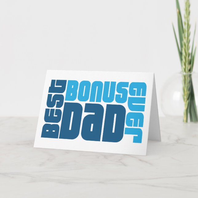 Best Bonus Dad Ever Photo Father's Day Holiday Card (Front)