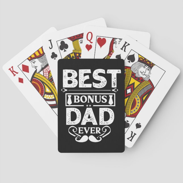 Best Bonus Dad Ever Poker Cards (Back)