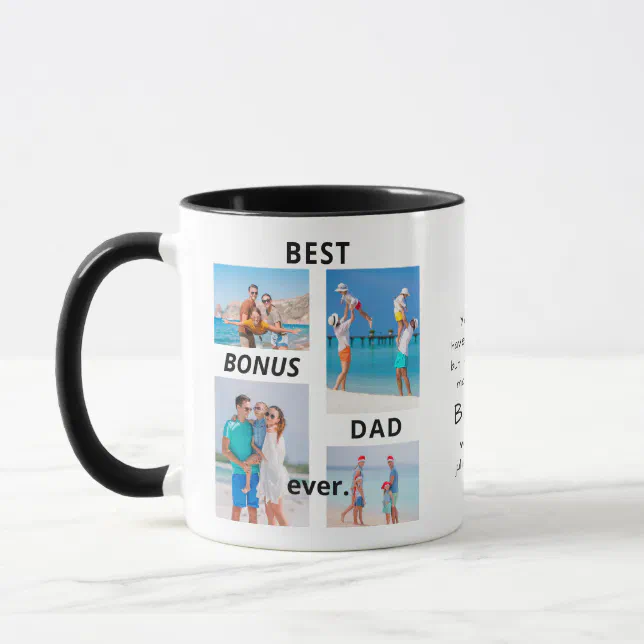 Best Bonus Dad Ever Stepdad Photo Father's Day Mug Zazzle