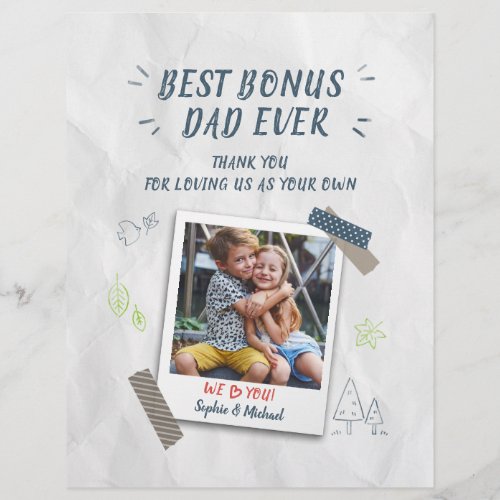 Best Bonus Dad Fathers Day Stepdad Custom Photo