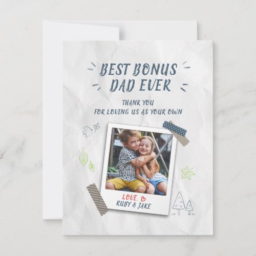 Best Bonus Dad Fathers Day Stepdad Custom Photo