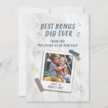 Best Bonus Dad Fathers Day Stepdad Custom Photo Holiday Card