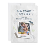 Best Bonus Dad Fathers Day Stepdad Custom Photo Holiday Card Best Bonus Dad Fathers Day Stepdad Custom Photo Holiday Card