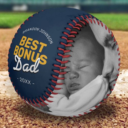 Best Bonus Dad Keepsake Baseball
