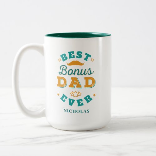 Best Bonus Golfing Birthday Dad Ever Fathers Day Two_Tone Coffee Mug