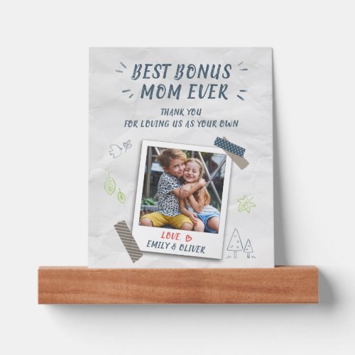 Best Bonus Mom Mothers Day Stepmom Custom Picture Ledge