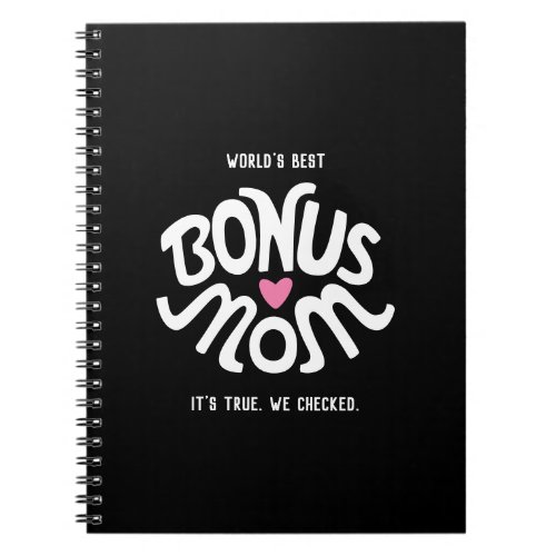 Best Bonus Mom Typography Notebook