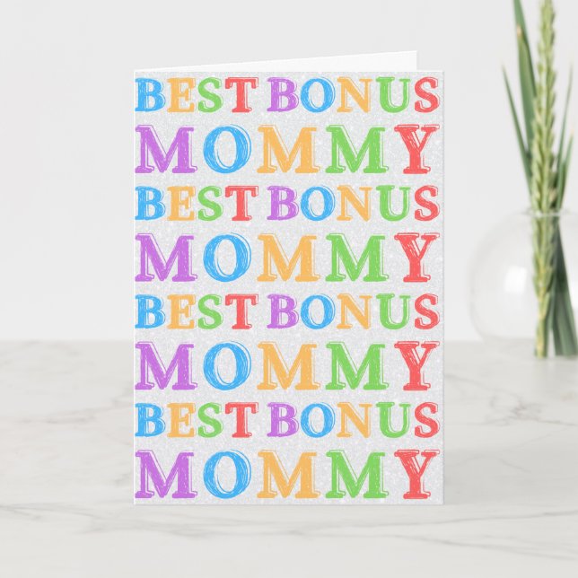 Best Bonus Mommy Mother's Day Card (Front)