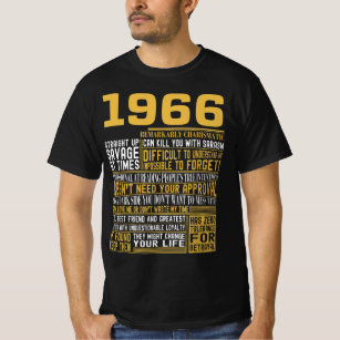 Best Born in 1966 Facts for Mens, Womens, Bday Gif T-Shirt
