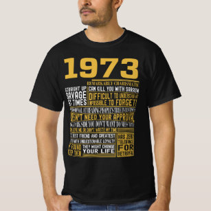 Best Born in 1973 Facts for Mens, Womens, Bday Gif T-Shirt