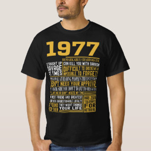 Best Born in 1977 Facts for Mens, Womens, Bday Gif T-Shirt