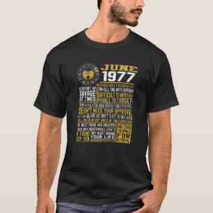 Best Born June 1977 Gemini Zodiac Signs 44Th Birth T-Shirt