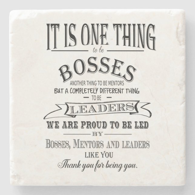 Best Boss Appreciation Gift  Coaster (Front)