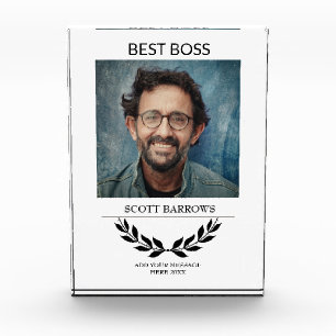 Best Boss award with photo