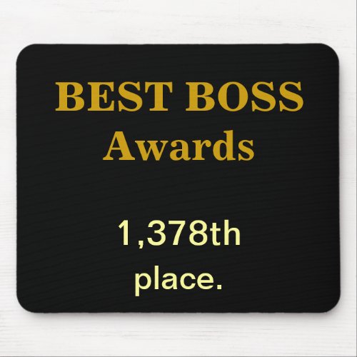 Best Boss Awards Practical Joke Funny Insult Gift Mouse Pad
