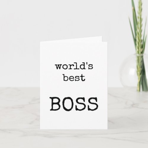 Best Boss Boss Appreciation Card Good Leader Card
