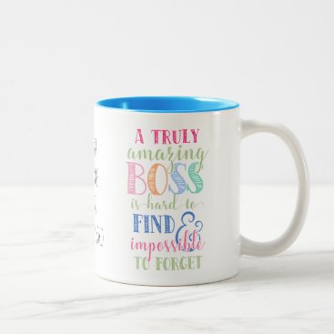 Best boss, boss mug, boss gift, retirement Two-Tone coffee mug