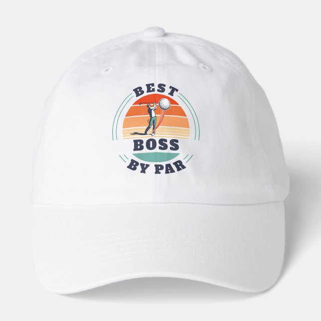 Best Boss By Par Custom Golf Lover Retro Hat (Front)