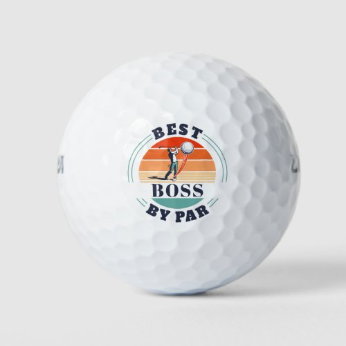 Best Boss By Par Custom Office Manager Retro Golf Balls