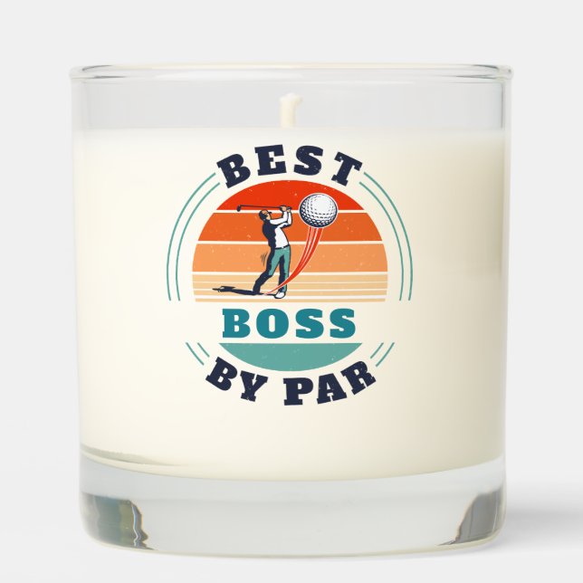 Best Boss By Par Custom Retro Coworker Retirement Scented Candle (Front)