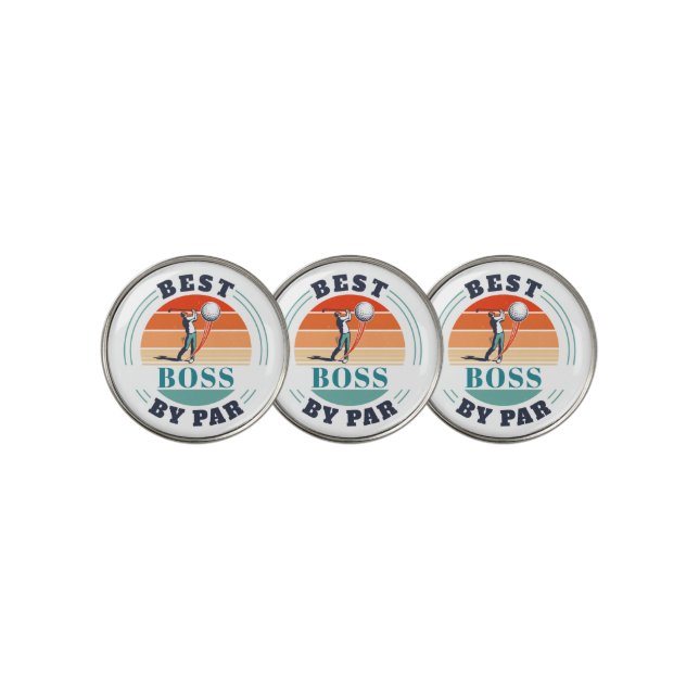 Best Boss By Par Custom Retro Golf Ball Marker (3 Up)