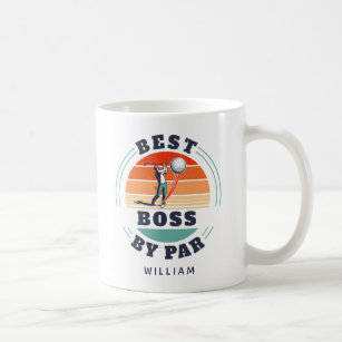 Best Boss By Par Custom Retro Golf Employer Coffee Mug