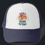 Best Boss By Par Custom Retro Golf Employer Trucker Hat<br><div class="desc">Best Boss By Par design you can customize for the recipient of this cute golf theme design. Perfect gift for Boss Day or any special occasion. 

The text "BOSS" can be customized with any moniker by clicking the "Personalize" button above.</div>