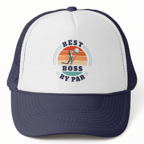 Best Boss By Par Custom Retro Golf Employer Trucker Hat