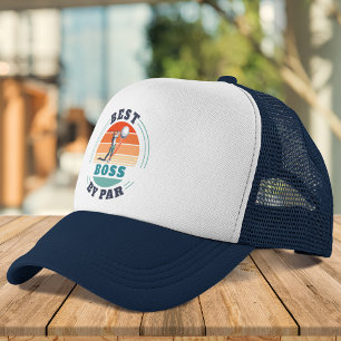 Best Boss By Par Custom Retro Golf Trucker Hat