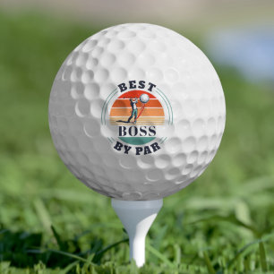 Best Boss By Par Custom Retro Retirement Gifts Golf Balls